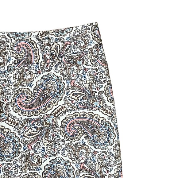 Talbots The Perfect Crop Pants Size 4 Multi Color Floral Stretch Womens 31X26 - Picture 6 of 8